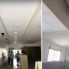 Faux plafonds démontables.